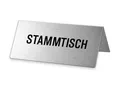 Produktbild: Schild Stammtisch Tischschild aus Edelstahl 85x40 mm
