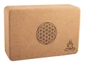Produktbild: Yogablock aus Kork, klein mit Blume des Lebens und Mandala