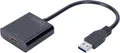 Produktbild: Digitus DA-70841 USB 3.2 Gen 1 (USB 3.0) / HDMI Adapter [1x USB 3.2 Gen 1 Stecker A (USB 3.0) - 1x HDMI-Buchse] Schwarz Geschirmt
