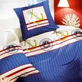 Produktbild: Kaeppel Mako-Satin Bettwäsche Anker marine 135x200 cm + 80x80 cm - blau