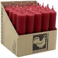 Produktbild: Stabkerzen aus Paraffin, 100/22 mm, Dunkelrot, KERZENFARM HAHN, Brenndauer ca. 4h, 25 Stück pro Verpackung