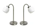 Produktbild: Trango 2er Pack LED Schreibtischlampe 2017-00 * 2 Tischleuchte Nachttischlampe Fensterbankleuchte Lampe *New Jersey* inkl. LED Leuchtmittel 3000K warmweiß