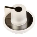Produktbild: Smeg Ofen- und Herdknauf, Griff, Schwarz, Metall, Drehknopf, Klassisch, Edelstahl, 1 stück