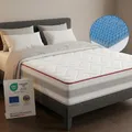 Produktbild: FLEXX Kaltschaum Matratze 160x200 cm mit 3D Memory Foam - 7 Zonen; 25cm Höhe; H4, H3, H2 Misch-Härtegrad - Wendbare Kaltschaummatratze mit optimaler Druckentlastung
