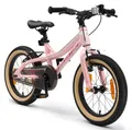 Produktbild: BIKESTAR Kinder Fahrrad Aluminium Mountainbike mit V-Bremse für Mädchen und Jungen ab 4-5 Jahre | 16 Zoll Kinderrad MTB | Türkis & Weiß