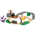 Produktbild: BRIO World – 36094 Dinosaurier Abenteuer-Set | Zugset für Kinder ab 3 Jahr