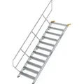 Produktbild: Günzburger Steigtechnik - Treppe 45° Stufenbreite 1.000 Mm 11 Stufen Aluminium Geriffelt - 600351