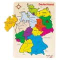 Produktbild: Goki Einlegepuzzle Deutschland II Flüsse Städte Lernpuzzle Bundesländer Holz NEU