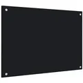 Produktbild: vidaXL Küchenrückwand Schwarz 70x50 cm Hartglas