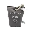 Produktbild: Lilienburg Türstopper Grau Herz schwer Lieblingsplatz Stoff Sack Vintage Home 2 kg (Lieblingsplatz)
