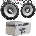 Produktbild: Lautsprecher Boxen Kenwood KFC-S1756 - 16,5cm Koax Auto Einbauzubehör - Einbauset passend für Peugeot 207 - justSOUND