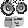 Produktbild: Lautsprecher Boxen Kenwood KFC-S1756-16,5cm Koax Auto Einbauzubehör - Einbauset passend für Peugeot 207 - justSOUND