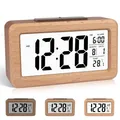 Produktbild: Wecker Digital aus Holz mit Datum Temperatur Digitaler Wecker mit Schlummerfu...