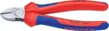 Produktbild: KNIPEX Seitenschneider 70 02 160 | 160 mm | für harten & weichen Draht | Mehrkomponenten-Griff rot/blau