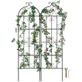Produktbild: VEVOR Rankhilfe für Kletterpflanzen, 51x180 cm, Kletterhilfe, 2er-Set rostfreies Metallspalier für Gartenblumen, Rankgitter für Rosen, Gurkenstütze, dekoratives Clematis-Spalier für Innenhöfe & Rasen