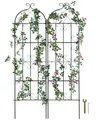 Produktbild: VEVOR Rankhilfe für Kletterpflanzen, 51x180 cm, Kletterhilfe, 2er-Set rostfreies Metallspalier für Gartenblumen, Rankgitter für Rosen, Gurkenstütze, dekoratives Clematis-Spalier für Innenhöfe & Rasen