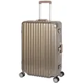 Produktbild: Travelhouse London - Hartschalen Polycarbonat Alu Koffer Trolley Reise Urlaub 90l gold - Schwarz/Grau/Rot/Gold/Silber