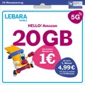 Produktbild: Handytarif Hello 20 | 20 GB Datenvolumen | 5G | 4,99€ mtl. | AllnetFlat | 50 ...