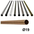 Produktbild: MDEKOR Gardinenstange Gardinenrohr aus Metall – Stahlrohr für Stangen Ø 16, 19 & 25 mm, Ø 19 mm Kupfer, Länge 180 cm braun 180 cm