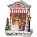 Produktbild: Konstsmide Schneekugel Candy Shop und Weihnachtsmann-Szene, mit Wasser gefüllt, für Innen (IP20) / Optional 8 Lieder Musik/Batteriebetrieben: 3 x C 1,5 V (ohne/Weihnachtslaterne 1 LED, weiß