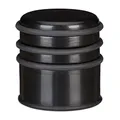 Produktbild: Relaxdays 2 x Türstopper für den Boden, Schwerer Türpuffer, für Türen & Fenster bei Luftzug, 3 Gummiringe, ∅ 7 cm, schwarz