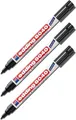 Produktbild: 3x Edding 8040 Wäschemarker Schwarz 1 mm Wasserfest kochfest bis 95 Grad Marker
