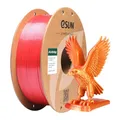 Produktbild: eSUN Silk Dual-Color PLA Filament 1.75mm, Co-Extrusion Silk Magic PLA 3D-Druck Filament, Farbverlauf wechselnd 1KG Spule (2.2 LBS) für 3D-Drucker, Silk Rot Gold