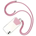 Produktbild: COCASES Handyband Universal zum Umhängen- Handyband aus Nylon kompatibel mit jeden Smartphones, Handygurt Umhängenband mit Kordel (Pink)
