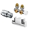Produktbild: Oventrop-Set Eck Anschluss Multiblock T Abdeckung Thermostat chrom