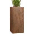 Produktbild: Pflanzwerk® Pflanzkübel TOWER Premium Blumenkübel Pflanzsäule Fiberglas mit Lotus-Effekt braun 50 cm x 100 cm x 50 cm