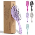 Produktbild: Ninabella Haarbürste Detangler Bürste - Extensions Bürste - Hair Brush, 1-tlg., Mini Haarbürste ohne Ziepen - Bürste für Reisen - Entwirrbürste Lila