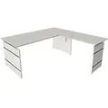 Produktbild: Kerkmann Form 4 Schreibtisch L-förmig Hellgrau Wange 1.800 (B) x 1.800 (T) x 760 (H) mm