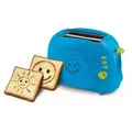 Produktbild: esperanza Toaster Smiley PC, EKT003B, 2 Scheiben, 750 Watt, Kunststoff, blau