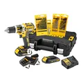 Produktbild: DEWALT Schlagbohrschrauber-Set 18V 1,5 Ah mit Zubehör DCK795S2T-QW