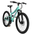 Produktbild: Bikestar Mountainbike 24 Zoll Kinderfahrrad, 8 - 13 Jahre, Mädchen, Jungen, 21 Gang Shimano Tourney RD-TY300 Schaltwerk, Kettenschaltung, Scheibenbremsen, Rahmen 33 cm, Vollgefedert