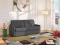 Produktbild: 3-Sitzer-Sofa mit Express-Liegefunktion in CALIFE-Stoff - Farbe: grau - Maße der Liegefläche: 140 cm - 22 cm Matratze mit Formgedächtnis