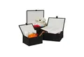 Produktbild: relaxdays Aufbewahrungskorb 3er Set, schwarz