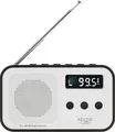 Produktbild: Adler Digitales tragbares Radio, Am/FM AD 1907, LCD-Display, Teleskopantenne, Speicher für 40 Sender, Timer de Abschaltautomatik, USB Wiederaufladbar, Schwarz und Weiß