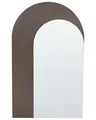 Produktbild: Wandspiegel braun oval 58 x 99 cm mit Rahmen modernes Design Pigny