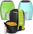 Produktbild: Heissluftfritteus Retro 3,5 Liter - AF11D - digitale Heißluftfritteuse, 7 Programme, Airfryer, Fritteuse ohne Fett / Öl, 50°C - 200°C Airfryer Luftfritteuse Air Friteuse Power