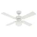 Produktbild: Westinghouse Deckenventilator Vegas Weiß 105 cm mit Beleuchtung und Zugschnur - Weiß
