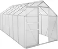 Produktbild: Zelsius Aluminium Gewächshaus, 380 x 190 cm, 6 mm Hohlkammerplatten, Treibhaus, Pflanzenhaus