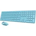 Produktbild: Rapoo Kabelloses Multi-Mode-Deskset 9850M Blau QWERTZ - Tastatur - 1.600 dpi - K