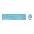 Produktbild: Rapoo 9850M Tastatur & Maus Set kabellos Bluetooth & 2,4 GHz Funk QWERTZ DE Blau