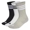 Produktbild: adidas Unisex 3STRIPES CUSHIONED SPORTSWEAR CREW SOCKS 3 PAIR PACK, medium grey heather/white/black, 42-45