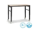 Produktbild: STAHLWERK Werkbank Werkbank mit Rollen/ 120 x 60 cm/ Höhenverstellbar, (Packung, 1-tlg), B/T/H: 120x60x104
