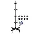 Produktbild: PROREGAL Fahrbarer Felgenbaum CARRERO für Autoreifen bis 225 mm, HxBxT 115,5x46x46cm, bis zu 4 Reifen, Schwarz, Reifenständer, fahrbar
