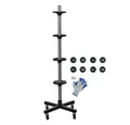 Produktbild: PROREGAL® Felgenbaum Reifenständer Felgenwagen CARRERO auf Rollen für bis zu 4 Autoreifen, Für Autoreifen bis 225mm inkl. Handschuhe & Reifenmarkierer