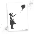 Produktbild: LaserCad Schablonen BANKSY Streetart (B009, Baloon Girl, DIN A5) Stencil für Graffiti, Airbrush, Kunst, Deko, zum Malen