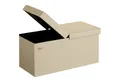 Produktbild: Casaria Sitzbank, mit Stauraum Faltbar Beige 80x40x40cm Gepolstert Deckel Stoff Stabil